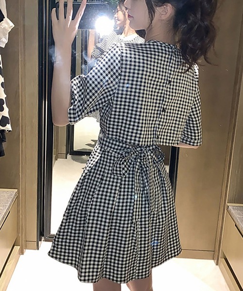 NinaetLina(ニナエリナ)の「ギンガムチェックワンピース(ワンピース・レディース・チェック・L/M)」の4枚目の写真