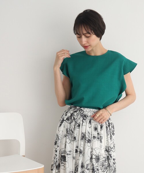 DRESKIP(ドレスキップ)の「◆【セットアップ可/イージーケア】オンにもオフにも!お袖フリルブラウス(シャツ/ブラウス・レディース・グリーン/ナチュラル/ブラック/カーキ・02/03/04)」の13枚目の写真