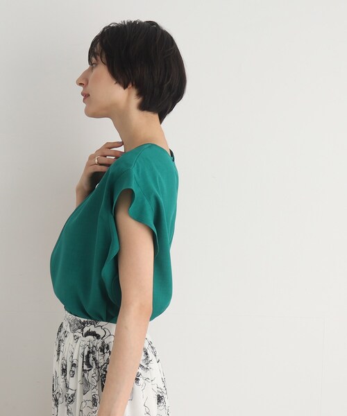 DRESKIP(ドレスキップ)の「◆【セットアップ可/イージーケア】オンにもオフにも!お袖フリルブラウス(シャツ/ブラウス・レディース・グリーン/ナチュラル/ブラック/カーキ・02/03/04)」の14枚目の写真