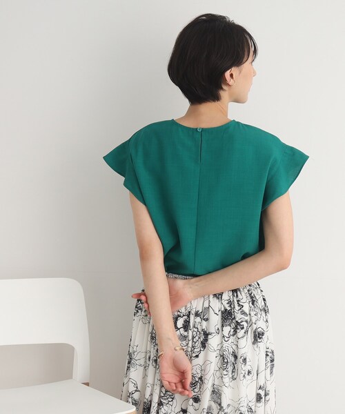 DRESKIP(ドレスキップ)の「◆【セットアップ可/イージーケア】オンにもオフにも!お袖フリルブラウス(シャツ/ブラウス・レディース・グリーン/ナチュラル/ブラック/カーキ・02/03/04)」の15枚目の写真