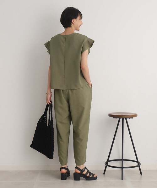 DRESKIP(ドレスキップ)の「◆【セットアップ可/イージーケア】オンにもオフにも!お袖フリルブラウス(シャツ/ブラウス・レディース・グリーン/ナチュラル/ブラック/カーキ・02/03/04)」の18枚目の写真