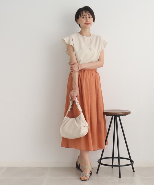 DRESKIP(ドレスキップ)の「◆【セットアップ可/イージーケア】オンにもオフにも!お袖フリルブラウス(シャツ/ブラウス・レディース・グリーン/ナチュラル/ブラック/カーキ・02/03/04)」の22枚目の写真