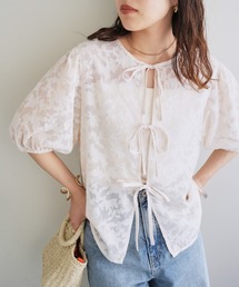 DISCOAT | 【前後2WAY】ジャガードレース5分袖ブラウス(シャツ/ブラウス)