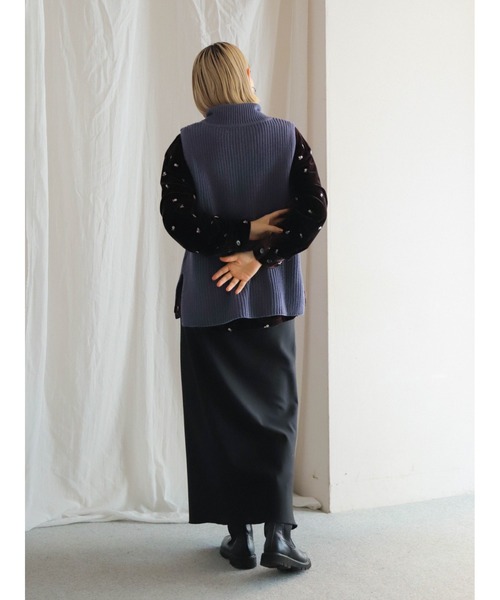 強撚綿アクリル ZIPベスト | NOMBRE IMPAIR