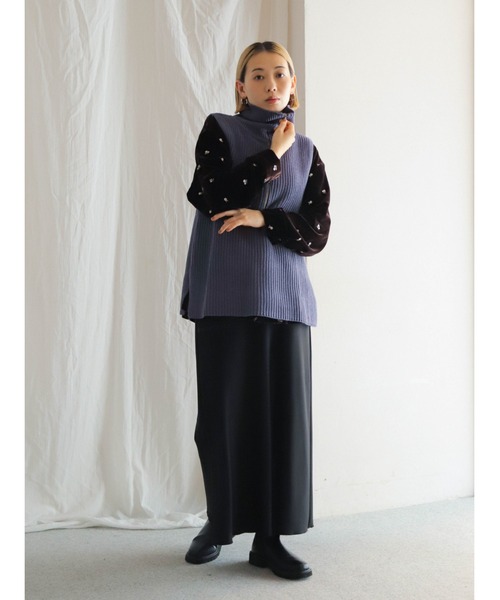 強撚綿アクリル ZIPベスト | NOMBRE IMPAIR