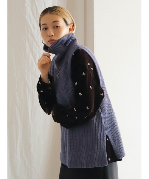 【レア】Jennyfax 2022 AW ベスト　つけ襟 編み物Kit》【かぎ針編み】ロマンティックつけ襟のベスト