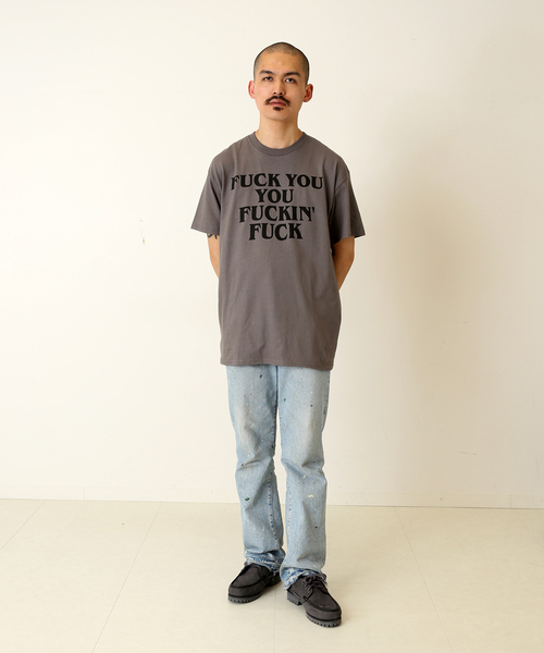 WILLY CHAVARRIA（ウィリーチャバリア）の「《再入荷》【WILLY CHAVARRIA / ウィリー チャバリア】WISM 別注 FRUSTRATION TEE（Tシャツ/カットソー・メンズ・ネイビー/チャコールグレー・X-LARGE/LARGE）」の3枚目の写真