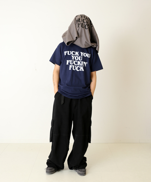 WILLY CHAVARRIA（ウィリーチャバリア）の「《再入荷》【WILLY CHAVARRIA / ウィリー チャバリア】WISM 別注 FRUSTRATION TEE（Tシャツ/カットソー・メンズ・ネイビー/チャコールグレー・X-LARGE/LARGE）」の5枚目の写真