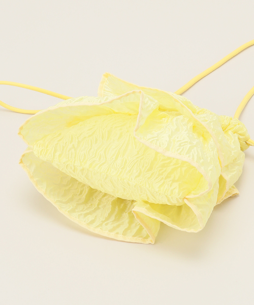 Casselini（キャセリーニ）の「【Casselini / キャセリーニ 】 オーガンジーフリルキンチャク（クラッチバッグ・レディース・イエロー・FREE）」の5枚目の写真