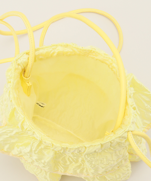 Casselini（キャセリーニ）の「【Casselini / キャセリーニ 】 オーガンジーフリルキンチャク（クラッチバッグ・レディース・イエロー・FREE）」の6枚目の写真