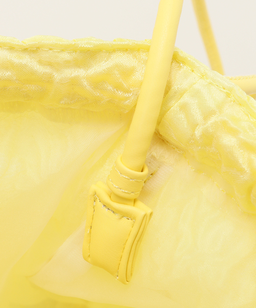 Casselini（キャセリーニ）の「【Casselini / キャセリーニ 】 オーガンジーフリルキンチャク（クラッチバッグ・レディース・イエロー・FREE）」の8枚目の写真