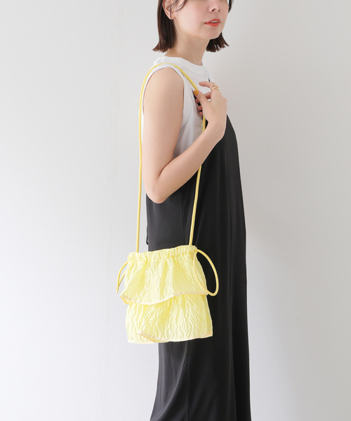 Casselini（キャセリーニ）の「【Casselini / キャセリーニ 】 オーガンジーフリルキンチャク（クラッチバッグ・レディース・イエロー・FREE）」の14枚目の写真