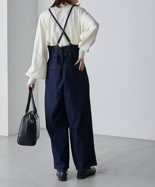 BONLECILL（ボンルシール）の「デニムビスチェデザインサロペット（サロペット/オーバーオール・レディース・ブラック/ネイビー・FREE）」の15枚目の写真