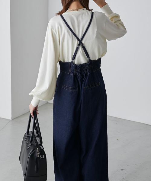 BONLECILL（ボンルシール）の「デニムビスチェデザインサロペット（サロペット/オーバーオール・レディース・ブラック/ネイビー・FREE）」の18枚目の写真