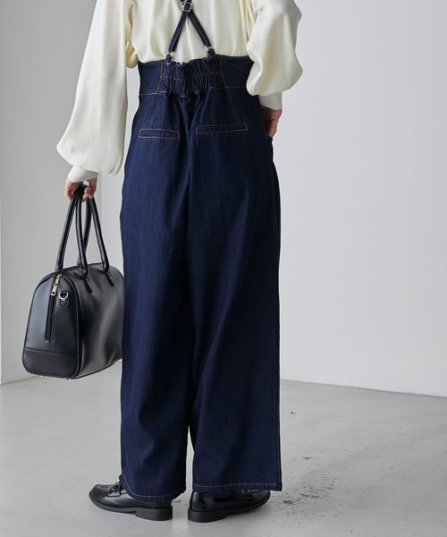 BONLECILL（ボンルシール）の「デニムビスチェデザインサロペット（サロペット/オーバーオール・レディース・ブラック/ネイビー・FREE）」の20枚目の写真