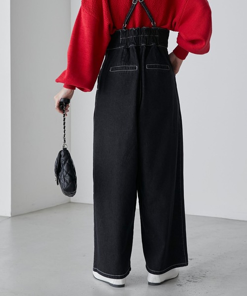 BONLECILL（ボンルシール）の「デニムビスチェデザインサロペット（サロペット/オーバーオール・レディース・ブラック/ネイビー・FREE）」の10枚目の写真