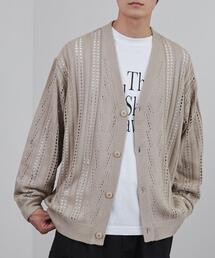 coen | 透かし編みルーズニットカーディガン(カーディガン/ボレロ)