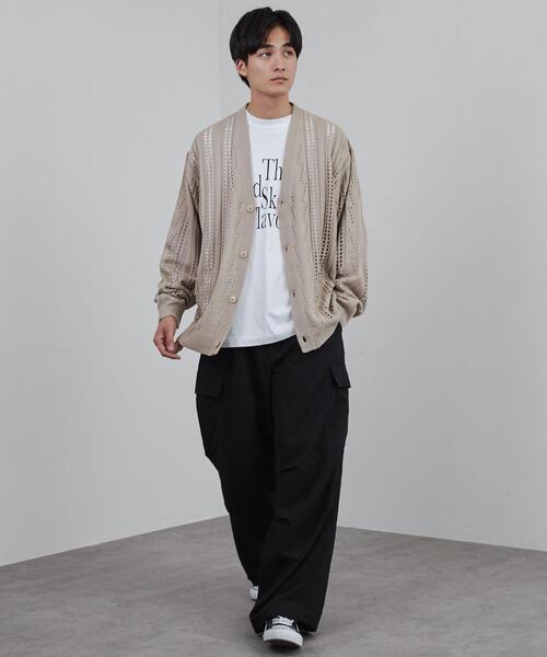 coen(コーエン)の「透かし編みルーズニットカーディガン(カーディガン/ボレロ・メンズ・ダークブラウン/ブラック/ベージュ・L/XL/S/M)」の8枚目の写真