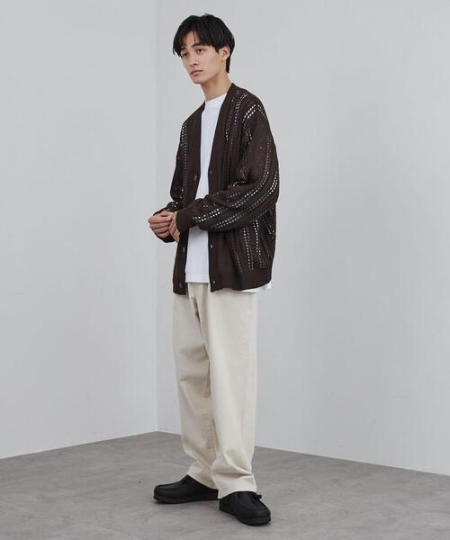 coen(コーエン)の「透かし編みルーズニットカーディガン(カーディガン/ボレロ・メンズ・ダークブラウン/ブラック/ベージュ・L/XL/S/M)」の12枚目の写真