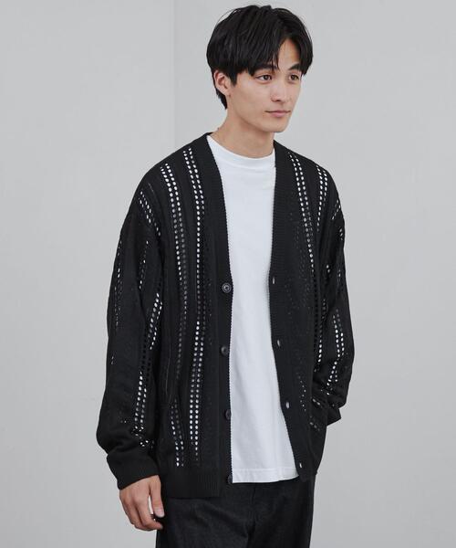 coen(コーエン)の「透かし編みルーズニットカーディガン(カーディガン/ボレロ・メンズ・ダークブラウン/ブラック/ベージュ・L/XL/S/M)」の20枚目の写真