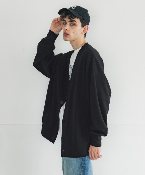 coca（coca）（コカ）の「メンズエンボスカーディガン（カーディガン/ボレロ・メンズ・チャコール/ブラック/ライトグレー・M/L）」の3枚目の写真