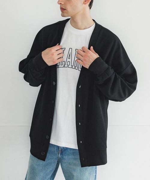 coca（coca）（コカ）の「メンズエンボスカーディガン（カーディガン/ボレロ・メンズ・チャコール/ブラック/ライトグレー・M/L）」の6枚目の写真