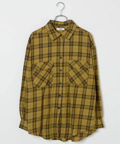 WEGO（ウィゴー）の「WEGO/チェックBIGシャツ（シャツ/ブラウス・レディース・イエロー系その他3/ブラック系その他2/ブラウン系その他2・FREE）」の17枚目の写真