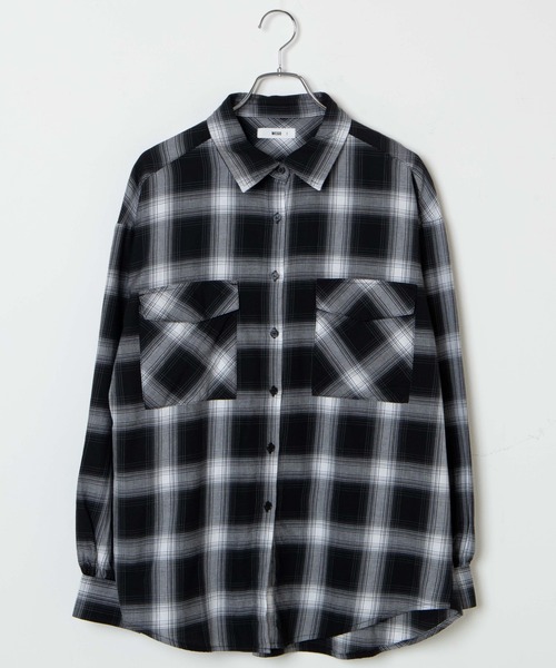 WEGO（ウィゴー）の「WEGO/チェックBIGシャツ（シャツ/ブラウス・レディース・イエロー系その他3/ブラック系その他2/ブラウン系その他2・FREE）」の9枚目の写真