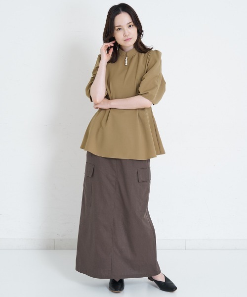 A de a.v.v(アードアー・ヴェ・ヴェ)の「ウエストマークドレープスリーブブラウス(シャツ/ブラウス・レディース・アイボリー/ブラック/ベージュ・SMALL/MEDIUM/フリ-)」の4枚目の写真