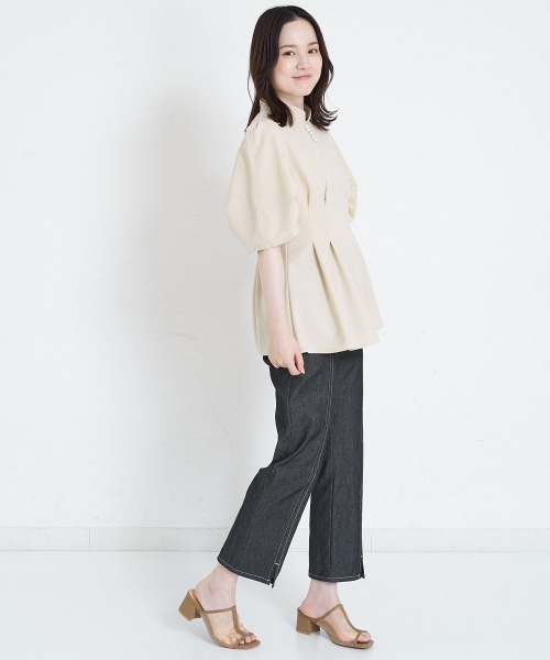 A de a.v.v(アードアー・ヴェ・ヴェ)の「ウエストマークドレープスリーブブラウス(シャツ/ブラウス・レディース・アイボリー/ブラック/ベージュ・SMALL/MEDIUM/フリ-)」の9枚目の写真
