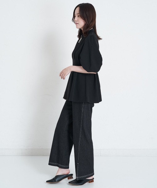 A de a.v.v(アードアー・ヴェ・ヴェ)の「ウエストマークドレープスリーブブラウス(シャツ/ブラウス・レディース・アイボリー/ブラック/ベージュ・SMALL/MEDIUM/フリ-)」の11枚目の写真