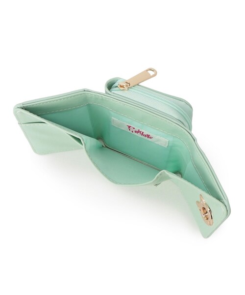 PINK-latte（ピンクラテ）の「◆ネコ金具付きミニ財布（財布・キッズ・グレー/ライトグリーン/ブラック・00）」の8枚目の写真