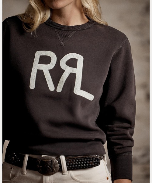 RRL（ダブル アール エル）の「ロゴ コットンブレンド フリース スウェットシャツ（スウェット・レディース・ブラック系1・1/2/3/4）」の5枚目の写真