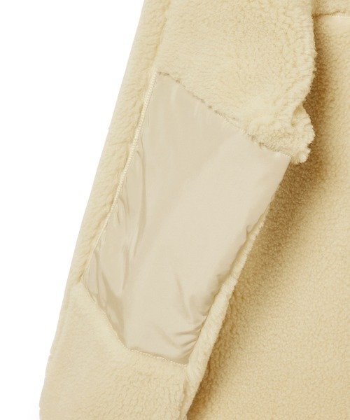 ADAM ET ROPE'(アダムエロペ)の「〈リバーシブル〉ボアZIPブルゾン(ブルゾン・レディース・チャコールグレー/キナリ・FREE)」の18枚目の写真