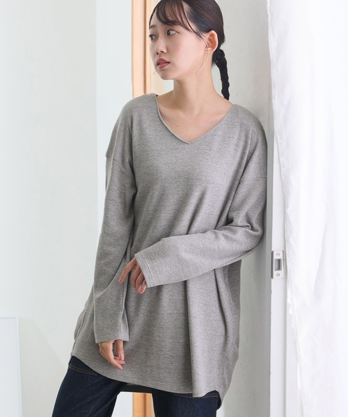セール】ワッフルロングスリーブプルオーバー 長袖（Tシャツ