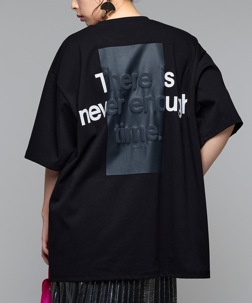 Narcissus(ナルシス)の「【Narcissus】エンボスオーバーTシャツ(Tシャツ/カットソー・レディース・ブラック/ライトグレー・FREE)」の5枚目の写真