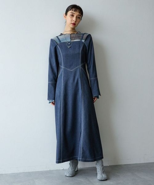 HARE（ハレ）の「カタアキデニムワンピース(HARE)（ワンピース）」 - WEAR