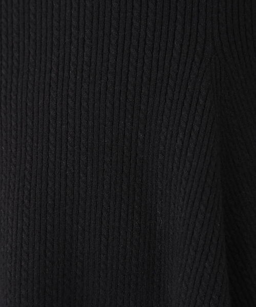 NATURAL BEAUTY BASIC（ナチュラルビューティーベーシック）の「◇ペプラムケーブルニット（ニット/セーター・レディース・オフホワイト/ブラック/ピンク/ラベンダー・FREE）」の16枚目の写真