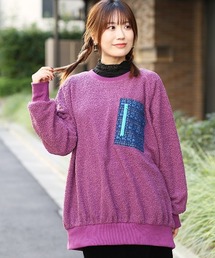 パッチポケットボアプルオーバー