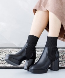 attagirl | 厚底リブニットソックスブーツ(ブーツ)