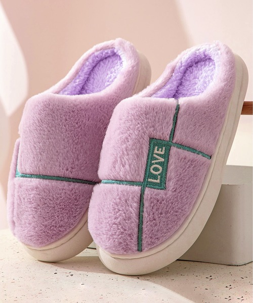TABI PAL（タビパル）の「あったか　スリッパ（ルームシューズ/スリッパ・レディース・パープル/オレンジ/ブラウン/グリーン/ピンク/グレー/ライトピンク/ピンク系1/パープル系1/グレー系1・25cm/27cm/26cm/24cm/23cm）」の6枚目の写真