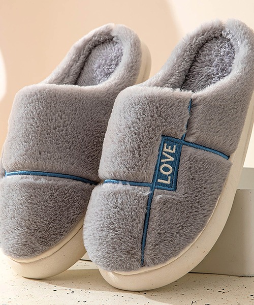 TABI PAL（タビパル）の「あったか　スリッパ（ルームシューズ/スリッパ・レディース・パープル/オレンジ/ブラウン/グリーン/ピンク/グレー/ライトピンク/ピンク系1/パープル系1/グレー系1・25cm/27cm/26cm/24cm/23cm）」の2枚目の写真