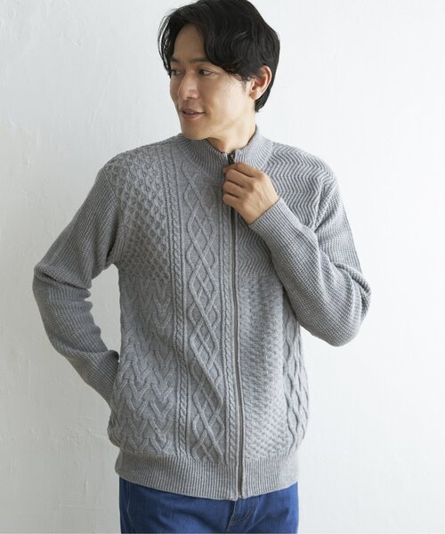 ikka(イッカ)の「ジャガードドライバーズニット(ニット/セーター・メンズ・グレー/ネイビー・S/M/L/XL)」の17枚目の写真