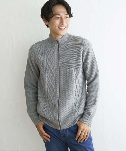 ikka(イッカ)の「ジャガードドライバーズニット(ニット/セーター・メンズ・グレー/ネイビー・S/M/L/XL)」の10枚目の写真