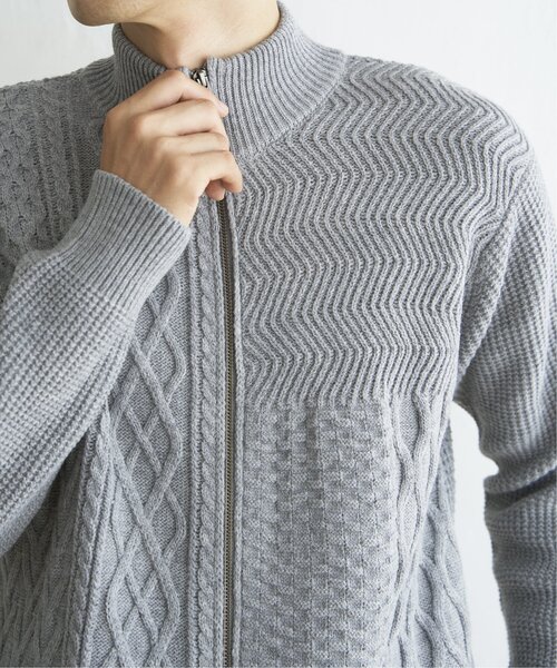 ikka(イッカ)の「ジャガードドライバーズニット(ニット/セーター・メンズ・グレー/ネイビー・S/M/L/XL)」の8枚目の写真