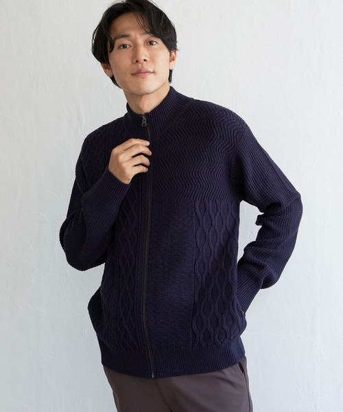 ikka(イッカ)の「ジャガードドライバーズニット(ニット/セーター・メンズ・グレー/ネイビー・S/M/L/XL)」の18枚目の写真