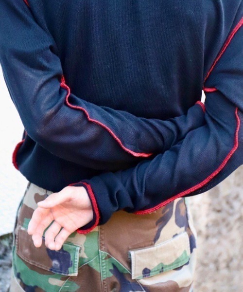 乱痴気（ランチキ）の「【ODO】in side out knit shirt（ニット