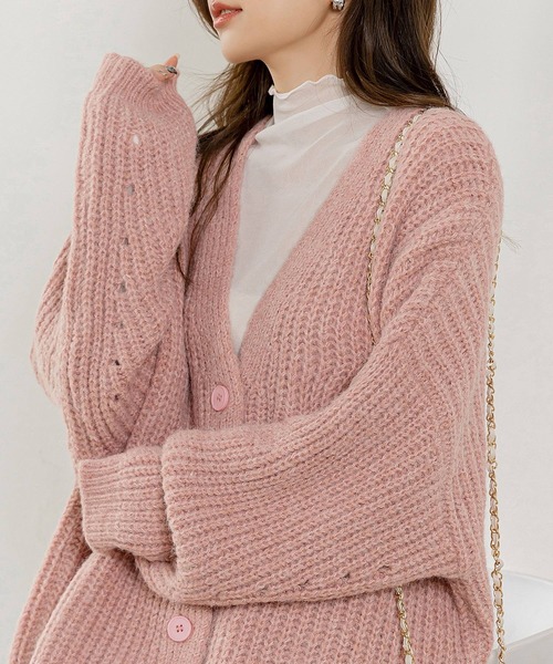 レディース ドロップスリーブルーズニットカーディガン DAY CLOSET カーディガン レディース ドロップスリーブルーズ