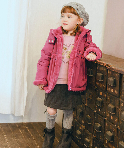 BeBe(ベベ)の「ベア裏毛クッキープリントトレーナー(80~150cm)(スウェット・キッズ・グレー/ピンク・140cm/150cm/120cm/100cm/110cm/90cm/130cm/80cm)」の6枚目の写真