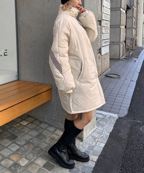 CIAOPANIC（チャオパニック）の「バックライン中綿モッズコート（ダウンジャケット/コート・レディース・ブラック/ホワイト・FREE）」の9枚目の写真